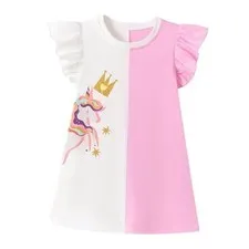 Toddler Cotton Dress 2-8 Years Girls Casual Dresses for Summer 5-6 Years Ks0137