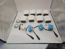 LOT OF 8 Netgear Arlo VMC3030 Wireless Smart Security Cameras w/ 4 batteries