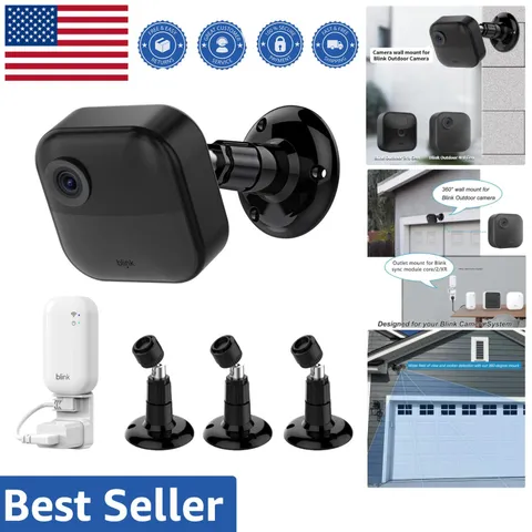 Adjustable Mounts for Blink Cameras - 3 Pack with Space-Saving Design