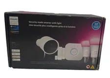 Philips Hue Secure Outdoor Indoor Smart Security Camera Sensors Bridge and Bulbs