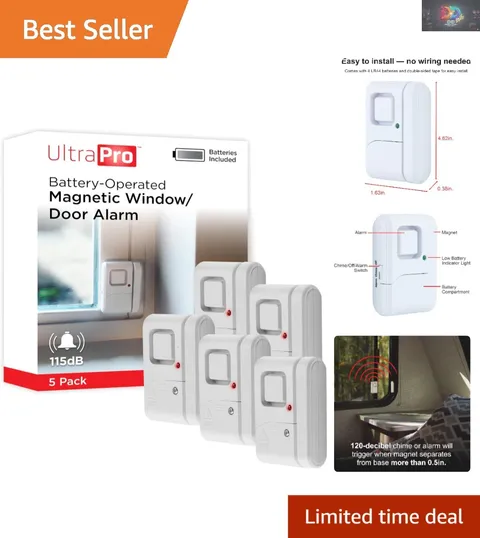 Wireless 120dB Window & Door Alarm Pack — Easy DIY Home Security