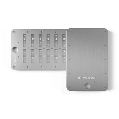 KEYSTONE Crypto Seed Storage, Crypto Steel Capsule Metal Wallet, Cold Storage...