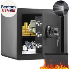 Safe 1.2 Cubic Feet Steel Security Safe with Digital Keypad and 2 Keys, Cabinet 