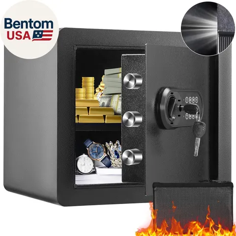 Safe 1.2 Cubic Feet Steel Security Safe with Digital Keypad and 2 Keys, Cabinet 