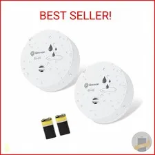 Geevon 2 Pack Water Leak Detectors, 100dB Water Sensor Alarms Flood Detector for