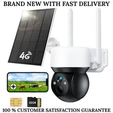 YOTON 4G Outdoor Security Camera Wireless 2K Color Night Vision 32GB SD