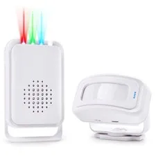 Indoor Motion Sensor with Receiver Loud Chime Bell Vibration Mode Warm Reminder