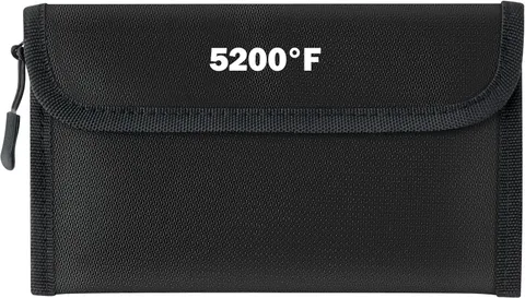 Fireproof Waterproof Document Bag - 5200°F Water Resistant Fire Proof Money Bag,