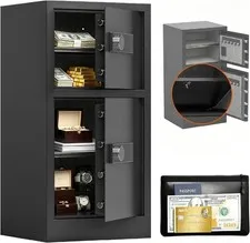 8.6 Cu Ft Extra Large Home Safe W/ Fireproof & Waterproof Bag,Heavy Duty Double