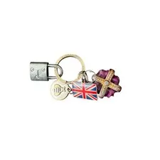 Harrods London Charm Keychain Crown Union Jack Bee Padlock Knightsbridge