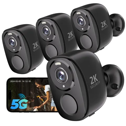 5G/2.4G Security Cameras Wireless Outdoor,4Pack Cameras System
