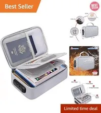Safety-Tested Small Fireproof Case with Multiple Compartments for Valuables