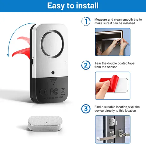 Door Window Alarm Sensor Wireless Door Sensor Anti-Theft Alarm Compatible W RHOV