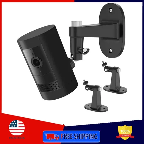 2 Pack Adjustable Wall Mount for Ring Stick Up Cam Indoor Outdoor Black