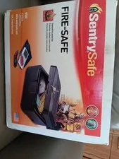 SentrySafe FIRE SAFE 0500 Box Safe with Key Lock 0.16 Cu. Ft. Fire-Resistant