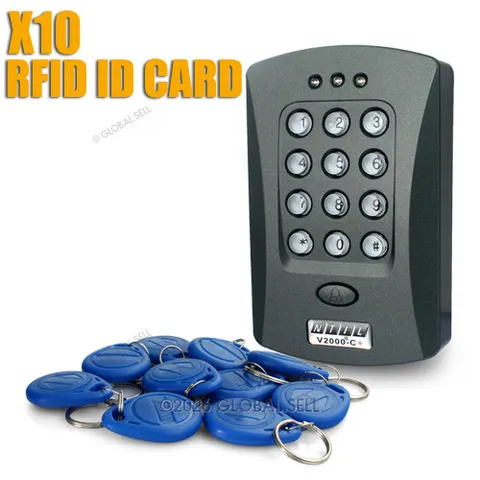 Single Door Keypad And RFID ID Card Reader Access Control +10 ID Card Keyfobs