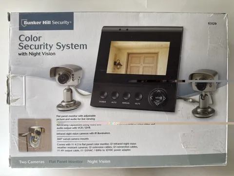 Bunker Hill Security 63129 Night Vision Color System 4.3in Monitor 2 Cameras