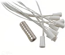50 Pk Recessed White Door Window Security Alarm Switch Reed Contact Magnet 3/8"