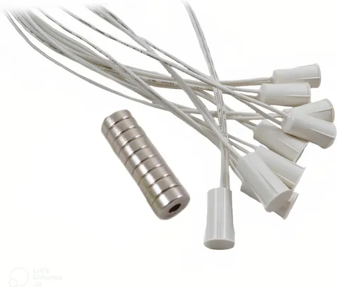 50 Pk Recessed White Door Window Security Alarm Switch Reed Contact Magnet 3/8"