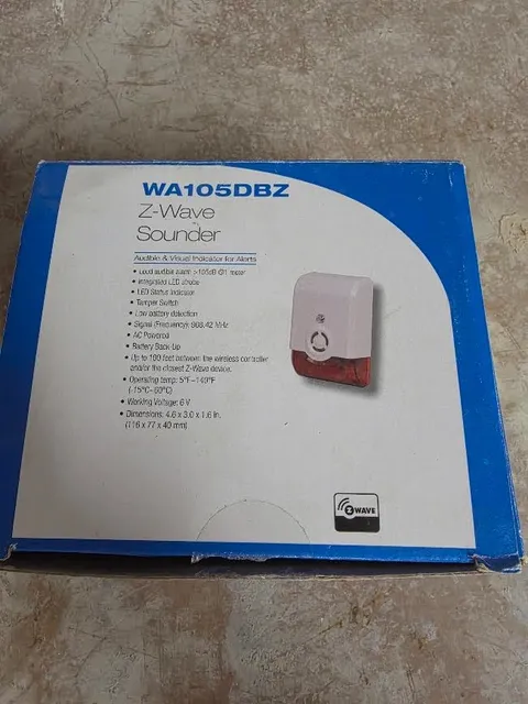 Linear Z-Wave Sounder P/N WA105DBZ Used