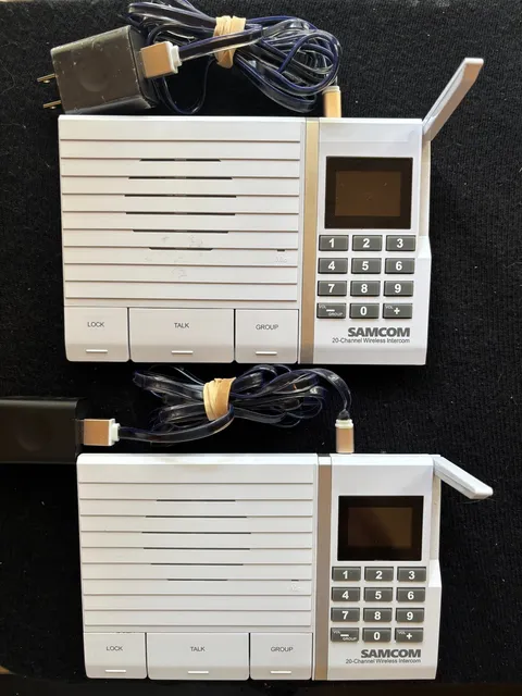 Lot of 2 Samcom FTAN20AA 20 Channel Digital Wireless Intercom