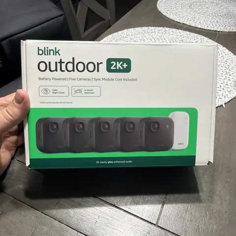 BLINK OUTDOOR 2K+ WIRELESS SMART SECURITY 5 CAMERA SYSTEM W/ SYNC MODULE CORE
