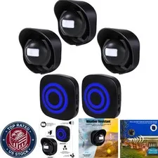 Weather-Resistant Motion Sensor Driveway Alarm - 38 Chimes & Easy Installation