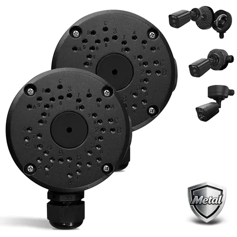 (Metal Aluminum & Waterproof) Junction Mount Bracket, Universal for Bullet Wa...
