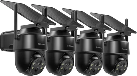 2K Security Cameras Wireless Outdoor-360° PTZ Cameras for Home Security with Sol