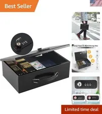 Ultimate Protection: Fireproof Lock Box with Key & Combination Security Features