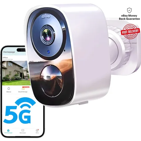 2K UHD Wireless Outdoor Security Camera - 6  Battery Life & Night Vision