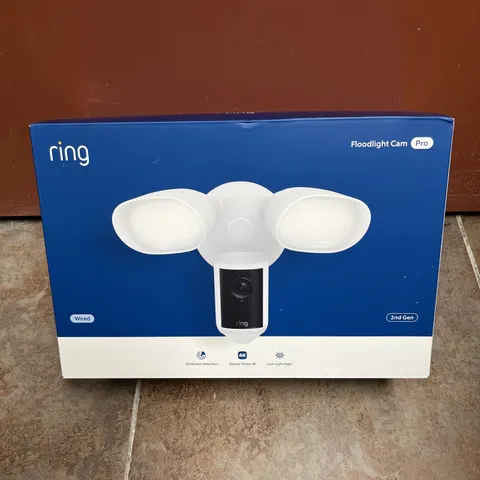 Ring Floodlight Cam Pro Wired 2nd Gen Retinal 4K White NEW