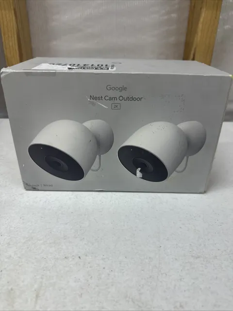 Google Nest Outdoor Smart Security Camera (Wired, 2nd Gen) 2-Pack - Snow
