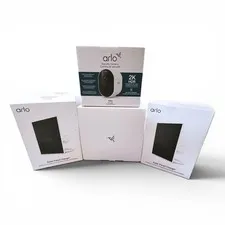 arlo pro 6th gen security system 3 cameras 3 solar panels wireless 2k hdr new