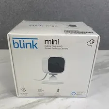 Blink Mini Indoor Plug-In Live HD Smart Security Camera New Sealed