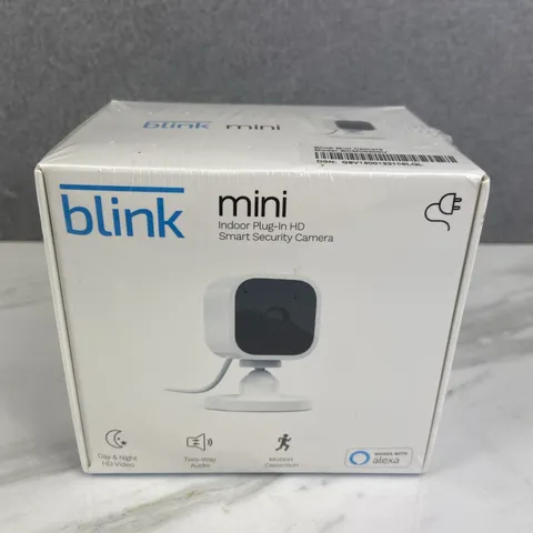 Blink Mini Indoor Plug-In Live HD Smart Security Camera New Sealed