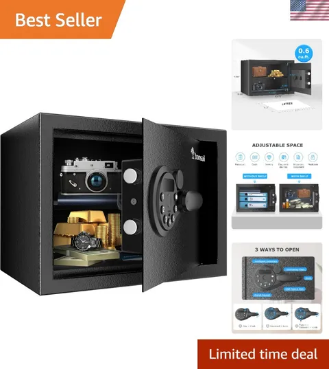 0.6 Cu.Ft Safe Box with Keypad & Removable Shelf - Secure Your Valuables