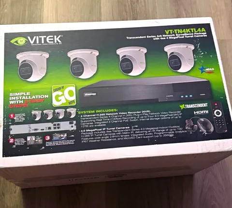 New Vitek Transcendent VT-TN4KTL4A 4-Channel 4MP PoE IP Security Camera System
