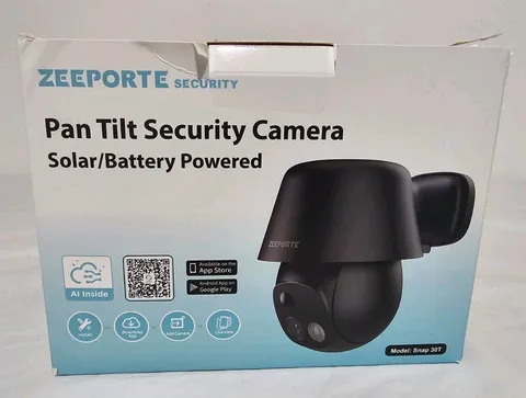 ZEEPORTE SECURITY Snap 30T Solar Security Cameras Wireless Outdoor Black NEW