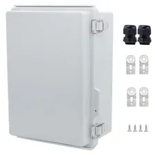 IP67 Waterproof Junction Box, ABS Plastic Electrical 11"x7.5"x5.1", Grey