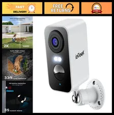 2K Wireless Outdoor Security Cameras, 2.4G WiFi, Home Surveillance System