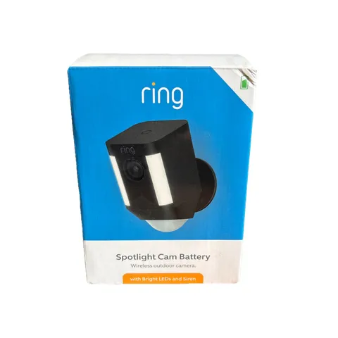 Ring Spotlight Cam Outdoor Battery Powered Security Camera Black NIB Fast Ship