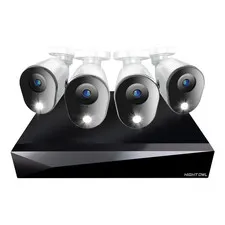 4 Channel 2K DVR with 4 Wired 2K Cameras, 64GB Micro SD Card, Expandable
