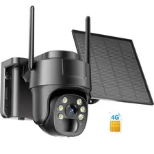 4G LTE Cellular Security Camera, No WiFi Security Camera Outdoor Built-in SIM...