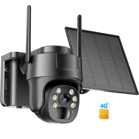 4G LTE Cellular Security Camera, No WiFi Security Camera Outdoor Built-in SIM...