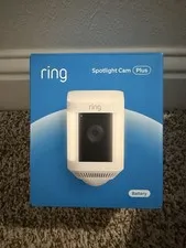 Ring Spotlight Cam Plus Battery Outdoor Security Camera White