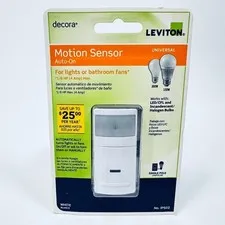 Leviton Decora IPS02-1LW Motion Sensor Auto-On/Off Light Switch White NEW SEALED