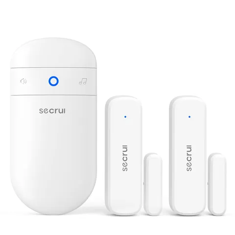 Door Chime When Opens, Opened Alarm for 1 Receiver+2 Sensor, White