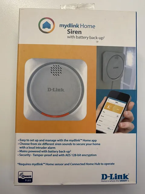 D-LINK DCH-Z510 MYDLINK HOME SIREN 110dB SMART ALARM NEW SEALED!!