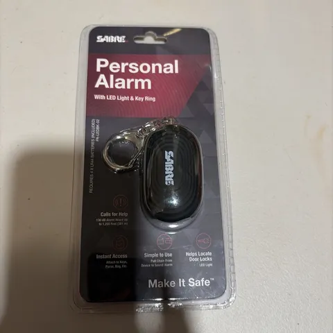 NEW Sealed SABRE Personal Alarm Keychain with LED Light & Snap Clip 🆘 🛟